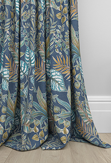 Paloma, Indigo - Made to Measure Curtain